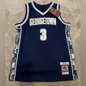 New!! Mitchell & Ness Iverson #3 Georgetown Hoyas Jersey Kids Sz Medium 10/12
